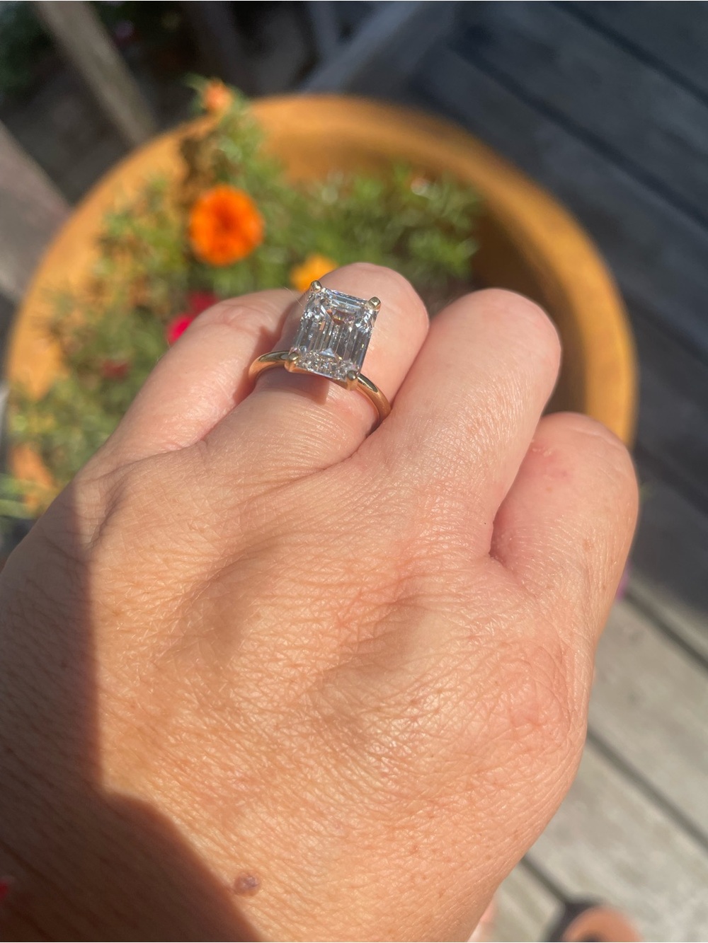Diamond Radiant cut ring - 5.07 tcw